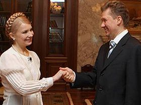 Юлия Тимошенко и Алексей Миллер. Фото: unian.net