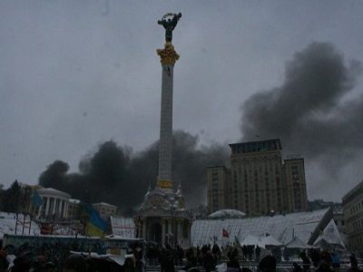 Киев 22 января 2014 года. Фото из фейсбука Аркадия Бабченко.