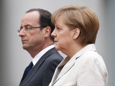 Франсуа Олланд и Ангела Меркель. Фото: wordpress.com