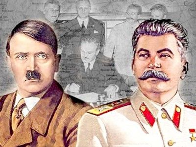 Адольф Гитлер и Иосиф Сталин. Иллюстрация: argumenti.ru