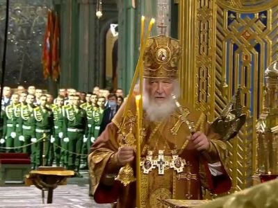 Патриарх Кирилл (Гундяев). Скрин видео RT