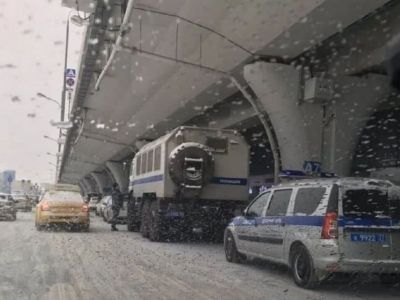 Автозаки перед аэропортом "Внуково", 17.01.21. Фото: t.me/SerpomPo
